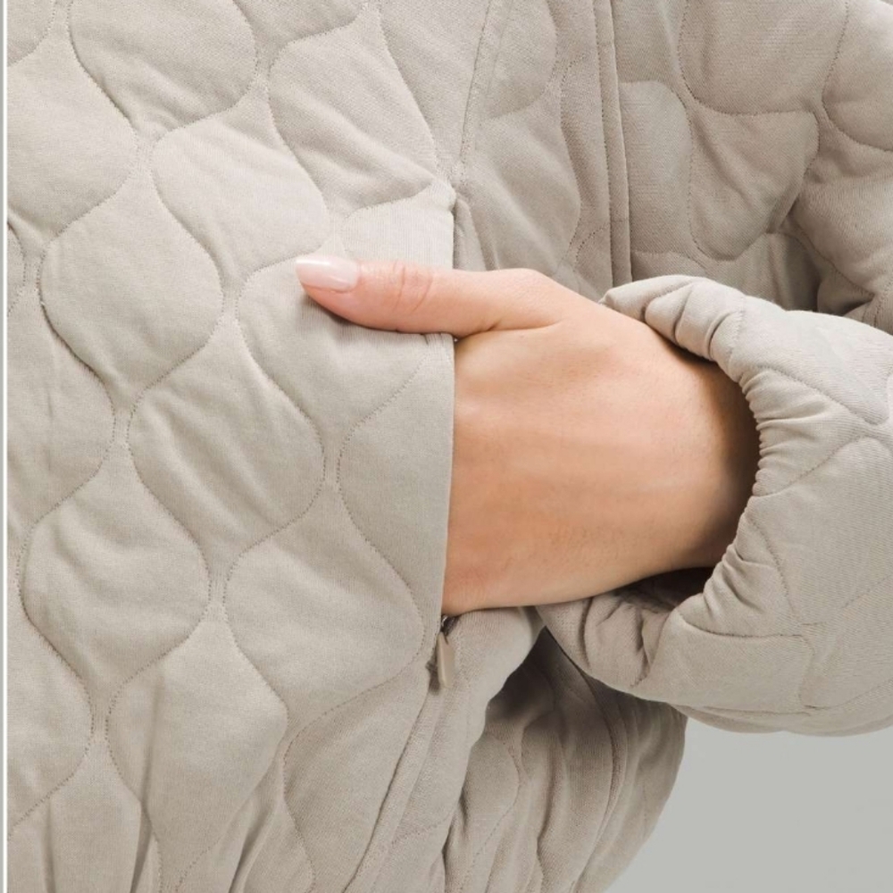 Lululemon Quilted Bomber Jacket Riverstone - Picture 3 of 13
